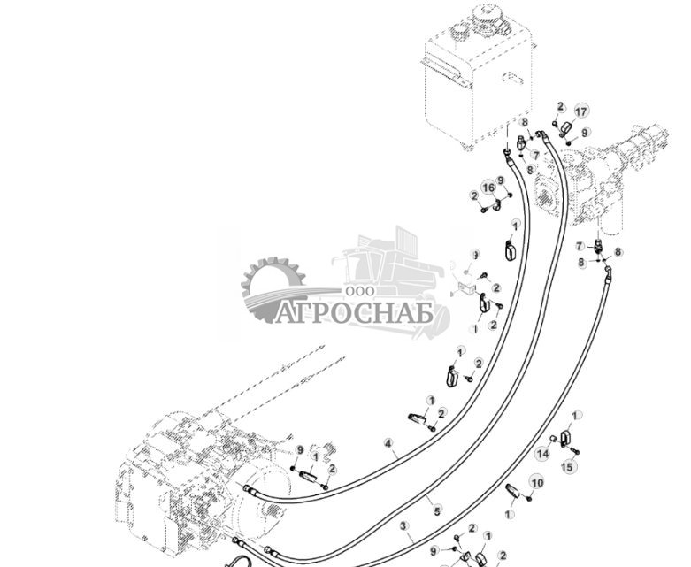 Гидравлические шланги, передний мост, трансмиссия с кнопочным переключением передач, Final Tier 4 - ST830313 192.jpg